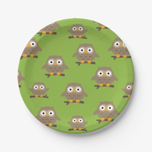 Owls Paper Plate Pappteller (Vorderseite)