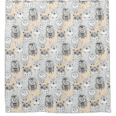 Owls Pattern Duschvorhang (Vorderseite)