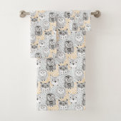 Owls Pattern Handtuch Set (Insitu)