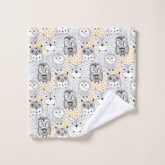 Owls Pattern Handtuch Set (Waschlappen)