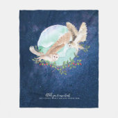 Owls Personalisiert Fleecedecke (Vorderseite)