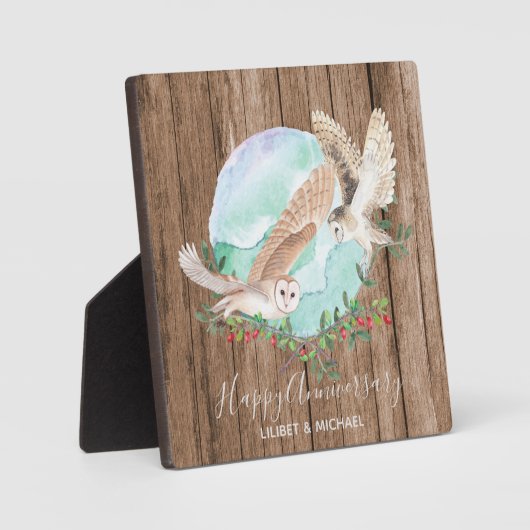 Owls Personalisiert Fotoplatte (Vorderseite)