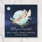 Owls Personalisiert Geschenkanhänger (Vorderseite)