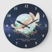 Owls Personalisiert Große Wanduhr (Vorderseite)