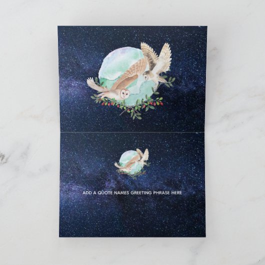 Owls Personalisiert Karte (Innenseite)