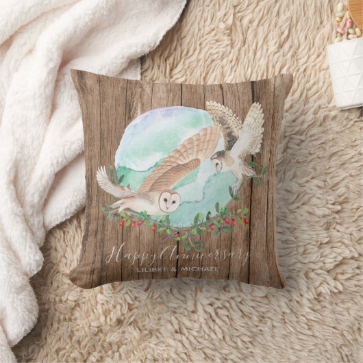 Owls Personalisiert Kissen (Decke)