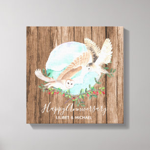 Owls Personalisiert Leinwanddruck