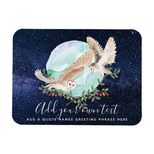 Owls Personalisiert Magnet (Horizontal)