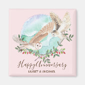 Owls Personalisiert Magnet (Vorne)