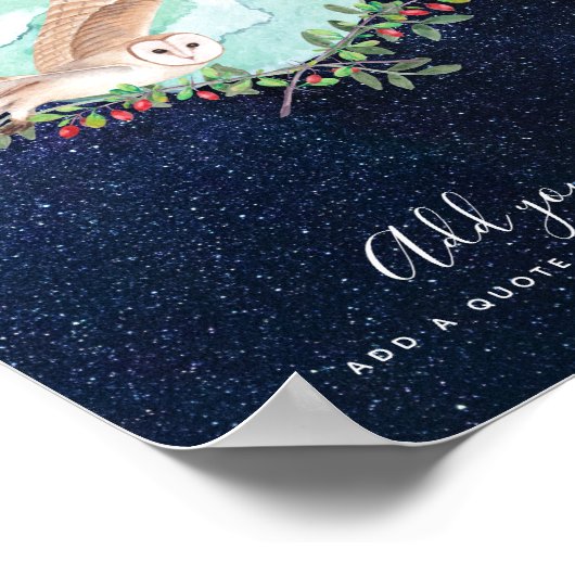 Owls Personalisiert Poster (Ecke)