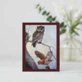 Owls Postkarte (Stehend Vorderseite)