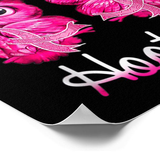 Owls Rettete ein Hooters Pink Ribbon Brustkrebs Ge Poster (Ecke)
