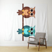 Owls Tapestry Wandteppich (Beispiel (Horizontal))