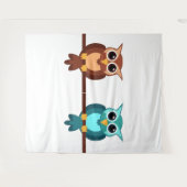 Owls Tapestry Wandteppich (Vorderseite (Horizontal))