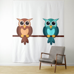 Owls Tapestry Wandteppich