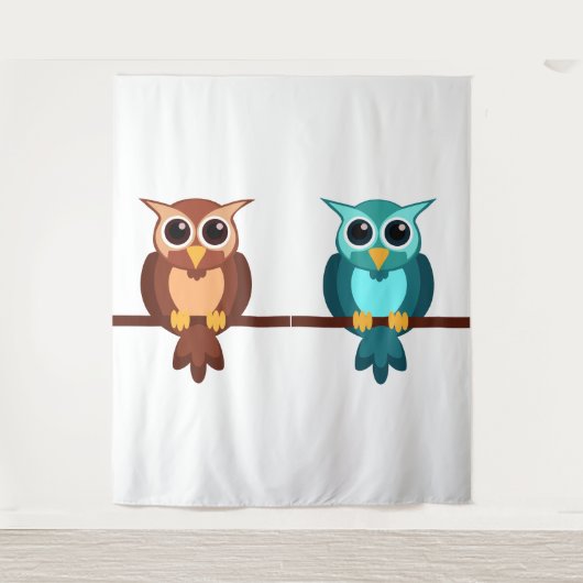 Owls Tapestry Wandteppich (Vorderseite)