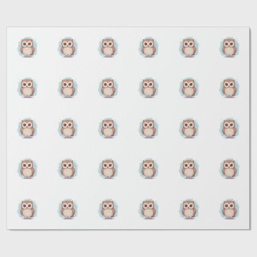 Owls that bring happiness geschenkpapier (Flach)