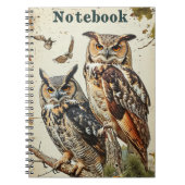 Owls Vintag Notizblock (Vorderseite)
