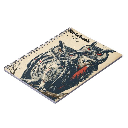 Owls Vintag Notizblock (Linke Seite)