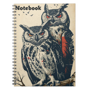 Owls Vintag Notizblock