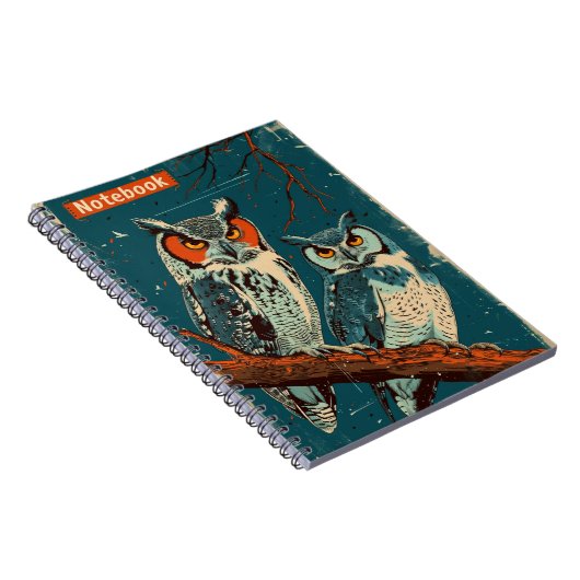 Owls Vintag Notizblock (Rechte Seite)