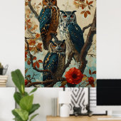 Owls Vintag Poster (Heimbüro)