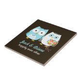 Owls Wedding - Braut und Bräutigam mit eigenem Tex Fliese (Seite)
