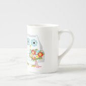 Owls Wedding Briand Groom Niedlichen, neu verheira Porzellantasse (Rechts)