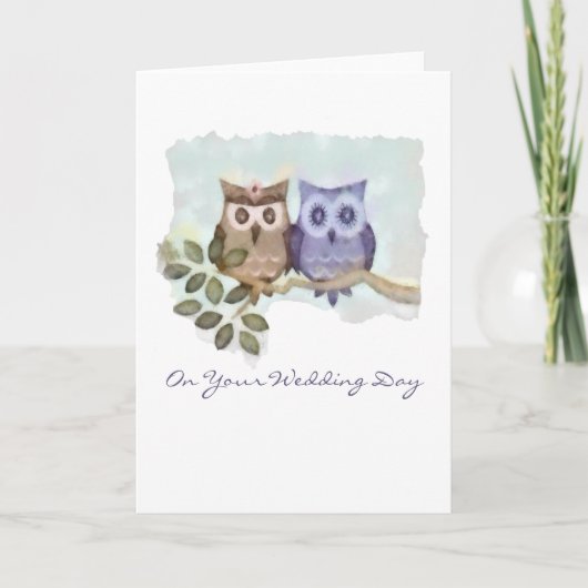 Owls Wedding Karte (Vorderseite)
