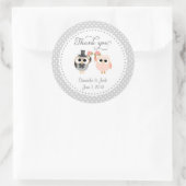 Owls Wedding Vielen Dank Sticker (Tasche)