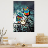 Owls Woodland Poster (Küche)