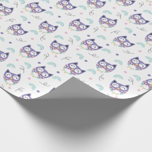 Owls Wrapping Paper Geschenkpapier (Ecke)