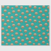 Owls Wrapping Paper Geschenkpapier (Flach)