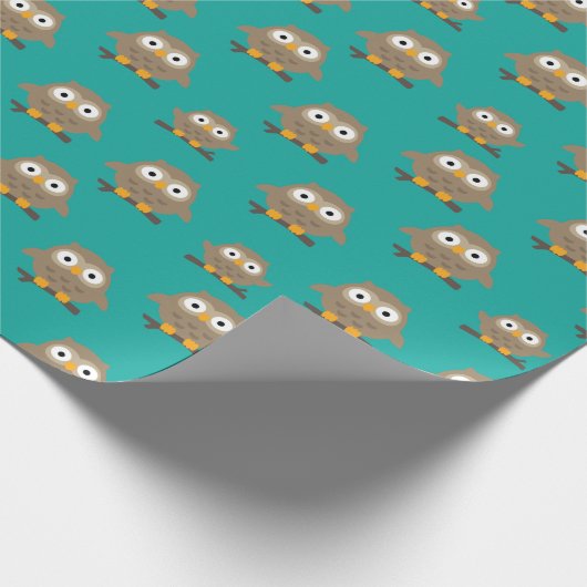 Owls Wrapping Paper Geschenkpapier (Ecke)