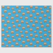 Owls Wrapping Paper Geschenkpapier (Flach)