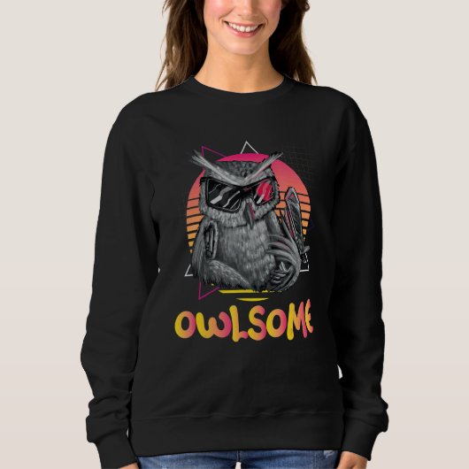 Owlsome Owl Nocturnal Bird Owl Whisperer Sweatshirt (Vorderseite)