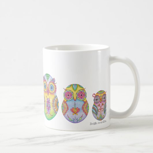 "Owlushka" Familie Kaffeetasse (Rechts)