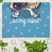 Owlways auf meiner Minenschale im Jumpsuit-Cartoon Geschirrtuch (Gefaltet)