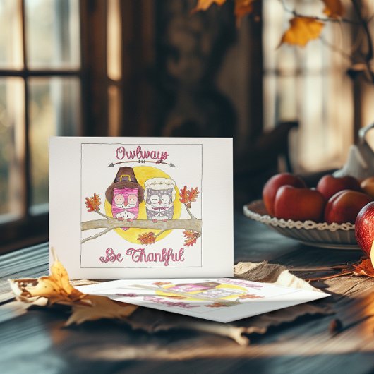 Owlways dankbar Inspiration Postkarte