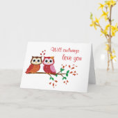 Owlways Liebe Sie Postkarte (Gelbe Blume)