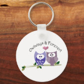 Owlways und Forever! Niedliches Owl Design Schlüsselanhänger (Vorderseite)