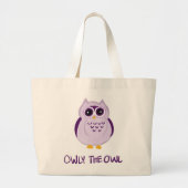Owly die Eulen-Taschen-Tasche - Keiki Aloha Jumbo Stoffbeutel (Vorne)