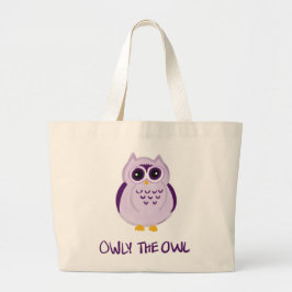 Owly die Eulen-Taschen-Tasche - Keiki Aloha Jumbo Stoffbeutel