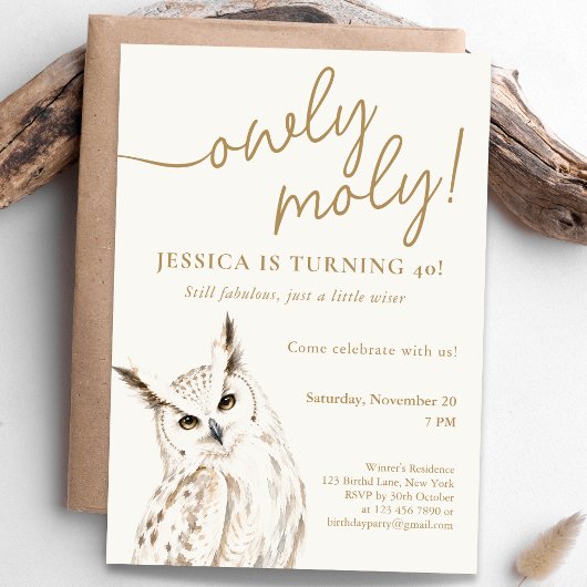 Owly Moly Geburtstagsfeier Einladung