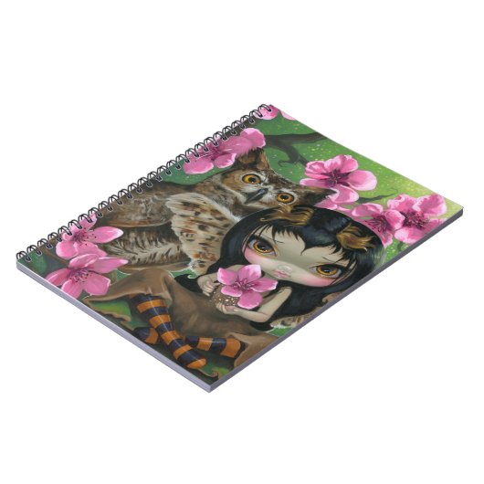 "Owlyn im Frühjahr" Notizbuch Notizblock (Linke Seite)