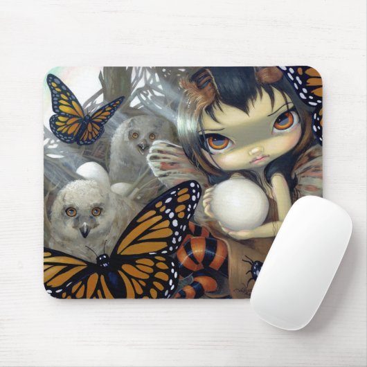 "Owlyn im Nest" Mousepad (Mit Mouse)