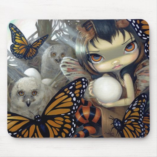 "Owlyn im Nest" Mousepad (Vorne)