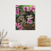 Owlyn im Springtime ART PRINT Owl Fairy Spring Poster (Küche)
