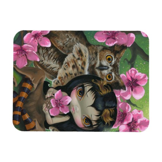 "Owlyn in the Springtime" Flex Magnet (Horizontal)