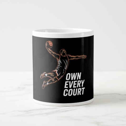 Own Every Court Sports Mixed Jumbo-Tasse (Vorderseite)